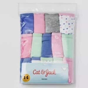 Girls' 14pk Heart Tie-Dye Cotton Bikini By Cat & Jack Y2K Cottagecore